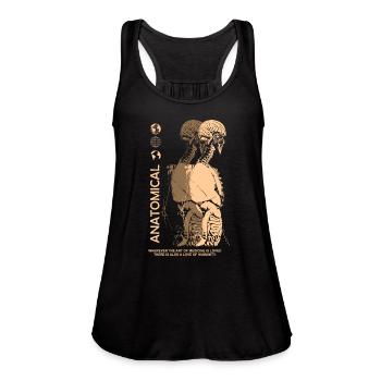 Anatomical Streetwear - Women's Flowy Tank Top by Bella - black - Front - Julia (174cm)