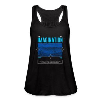 Imagination Streetwear - Women's Flowy Tank Top by Bella - black - Front - Julia (174cm)