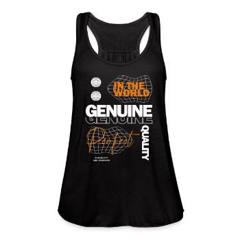 Genuine Streetwear - Women's Flowy Tank Top by Bella - black - Front - Julia (174cm)