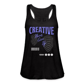 Creative Streetwear - Women's Flowy Tank Top by Bella - black - Front - Julia (174cm)