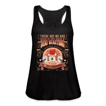 Dog Waiting - Women's Flowy Tank Top by Bella - black - Front - Julia (174cm)