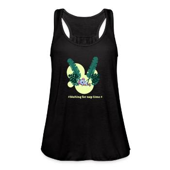Wait for nap time - Women's Flowy Tank Top by Bella - black - Front - Julia (174cm)