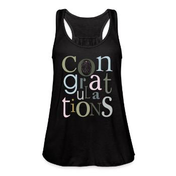 congratulations newborn baby - Women's Flowy Tank Top by Bella - black - Front - Julia (174cm)