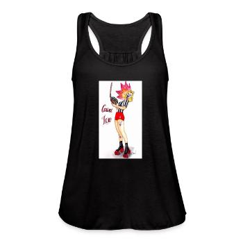 Count Zero - Women's Flowy Tank Top by Bella - black - Front - Julia (174cm)