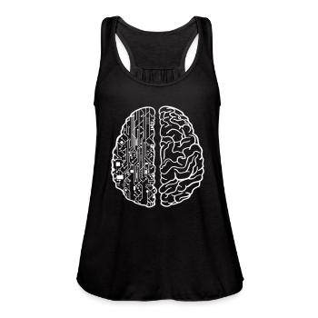 Programmer Coder Chain - Software Engineer - Women's Flowy Tank Top by Bella - black - Front - Julia (174cm)
