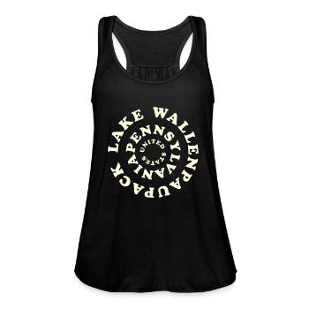 Lake Wallenpaupack Pennsylvania Trees - Women's Flowy Tank Top by Bella - black - Front - Julia (174cm)