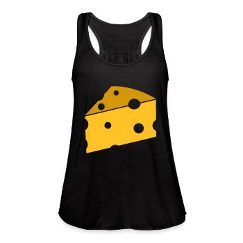 Cheese - Women's Flowy Tank Top by Bella - black - Front - Julia (174cm)