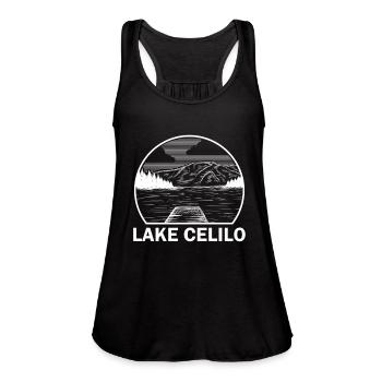 Lake Celilo Washington Fishing Camg Summer - Women's Flowy Tank Top by Bella - black - Front - Julia (174cm)