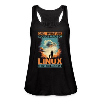 What Are Clouds Made Of, Linux Servers Mostly 12 - Women's Flowy Tank Top by Bella - black - Front - Julia (174cm)