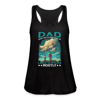 What Are Clouds Made Of, Linux Servers Mostly 11 - Women's Flowy Tank Top by Bella - black - Front - Julia (174cm)