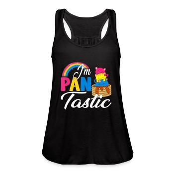 Pan Pride - Women's Flowy Tank Top by Bella - black - Front - Julia (174cm)