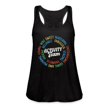 Activity Squad Activity Director - Women's Flowy Tank Top by Bella - black - Front - Julia (174cm)