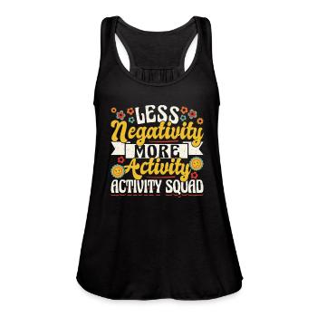 Groovy Activity Director Activity - Women's Flowy Tank Top by Bella - black - Front - Julia (174cm)