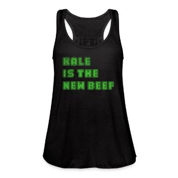 Kale is the new beef - Women's Flowy Tank Top by Bella - black - Front - Julia (174cm)