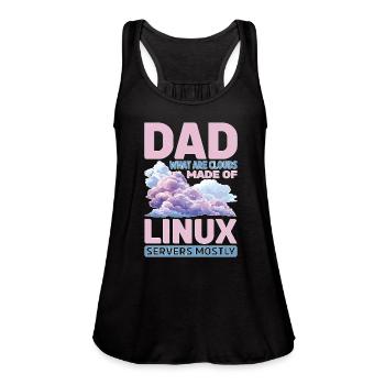 What Are Clouds Made Of, Linux Servers Mostly 32 - Women's Flowy Tank Top by Bella - black - Front - Julia (174cm)