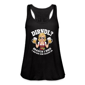 Celebrate Oktoberfest in Style with Our Authentic - Women's Flowy Tank Top by Bella - black - Front - Julia (174cm)
