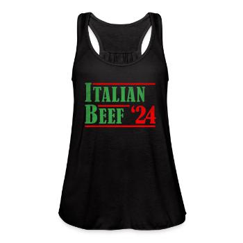 Italian beef 24 - Women's Flowy Tank Top by Bella - black - Front - Julia (174cm)
