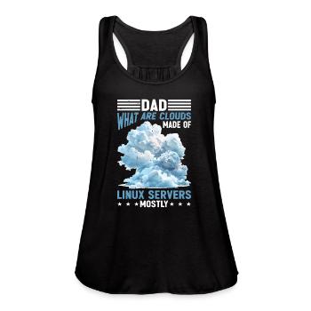 What Are Clouds Made Of, Linux Servers Mostly 39 - Women's Flowy Tank Top by Bella - black - Front - Julia (174cm)