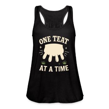 Dairy Farmer Pride Udder Humor Country Milk Life - Women's Flowy Tank Top by Bella - black - Front - Julia (174cm)