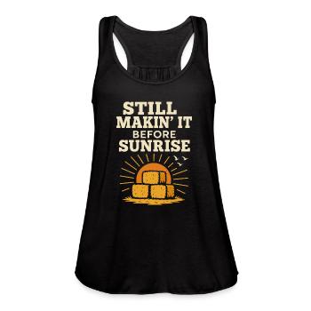 Dairy Farmer Pride Udder Humor Country Milk Life - Women's Flowy Tank Top by Bella - black - Front - Julia (174cm)