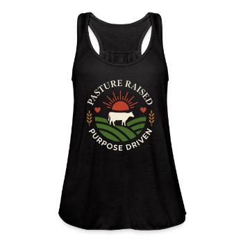 Dairy Farmer Pride Udder Humor Country Milk Life - Women's Flowy Tank Top by Bella - black - Front - Julia (174cm)