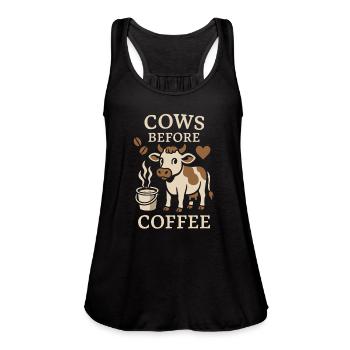 Dairy Farmer Pride Udder Humor Country Milk Life - Women's Flowy Tank Top by Bella - black - Front - Julia (174cm)