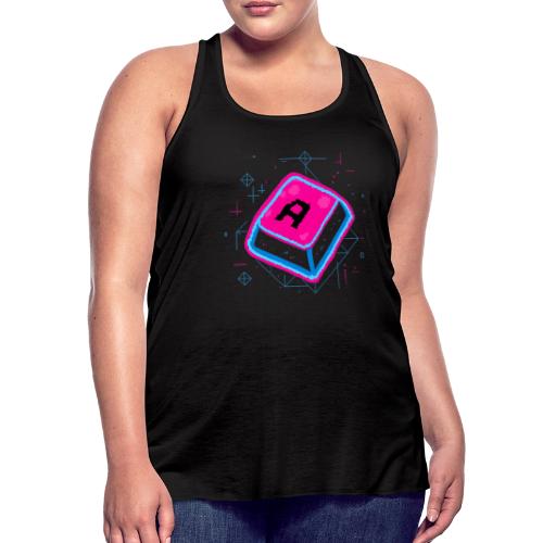 Neon Pixel A Key - Women's Flowy Tank Top by Bella