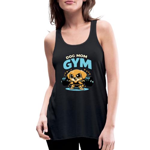 Chibi Dog Gym Workout - Women's Flowy Tank Top by Bella