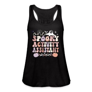 Activity Assistant Activity Professional Halloween - Women's Flowy Tank Top by Bella - black - Front - Julia (174cm)