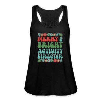 Activity Director Christmas Activity Coordinator - Women's Flowy Tank Top by Bella - black - Front - Julia (174cm)