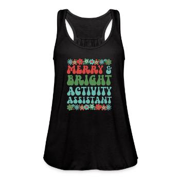 Activity Assistant Christmas Activity Professional - Women's Flowy Tank Top by Bella - black - Front - Julia (174cm)