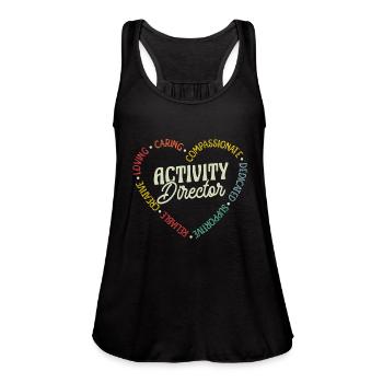 Awesome Activity Director Activity - Women's Flowy Tank Top by Bella - black - Front - Julia (174cm)
