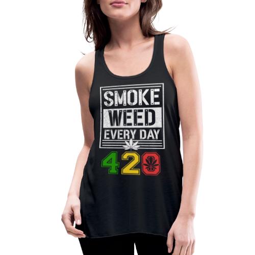 Hysterical 420 Everyday Smoker Weed Marijuana - Women's Flowy Tank Top by Bella
