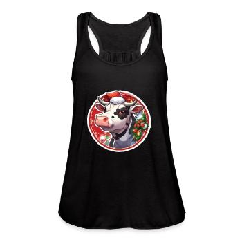 Cow Cow Skull Cows Farming Cow Head - Women's Flowy Tank Top by Bella - black - Front - Julia (174cm)