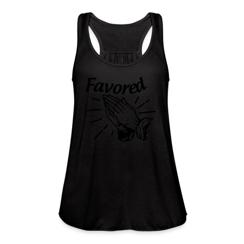 Favored - Alt. Design (Black Letters) - Women's Flowy Tank Top by Bella