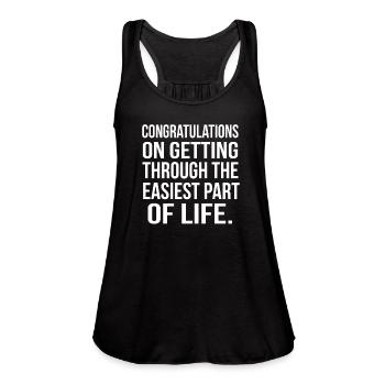 Congratulations On Getting Through Graduation 2018 - Women's Flowy Tank Top by Bella - black - Front - Julia (174cm)