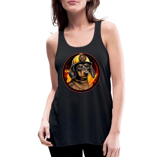 Firefighter Dachshund - Women's Flowy Tank Top by Bella