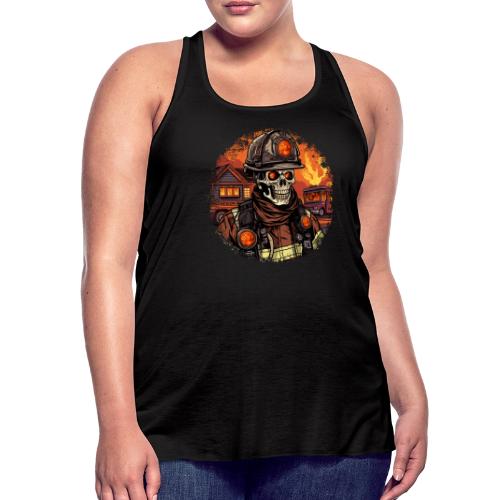 Skeletons Firefighter / fireman skeleton - Women's Flowy Tank Top by Bella