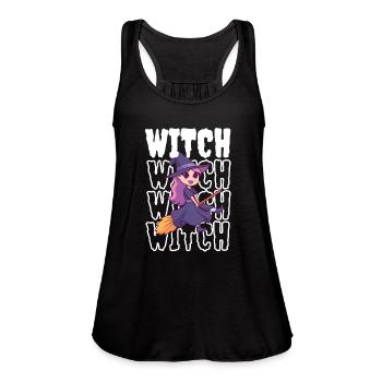 Witch - Women's Flowy Tank Top by Bella - black - Front - Julia (174cm)