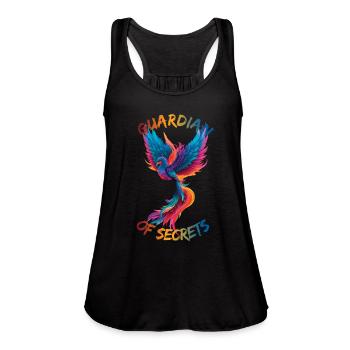 Colorful bird with open wings - Women's Flowy Tank Top by Bella - black - Front - Julia (174cm)