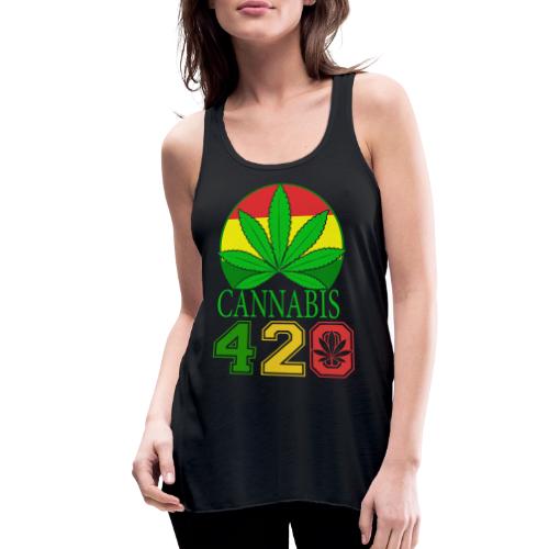 Teasing 420 Smokers Dream Weed Marijuana Design - Women's Flowy Tank Top by Bella