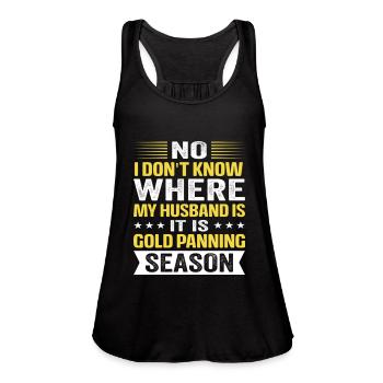 Gold Panning Gold Panning Gold Prospectors Gold - Women's Flowy Tank Top by Bella - black - Front - Julia (174cm)