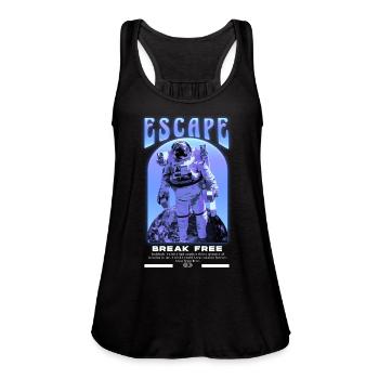 Astronaut Streetwear - Women's Flowy Tank Top by Bella - black - Front - Julia (174cm)