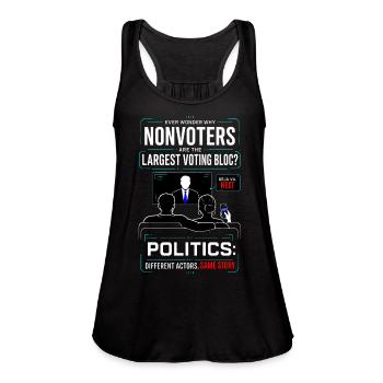 Nonvoters: Different Actors, Same Story - Women's Flowy Tank Top by Bella - black - Front - Julia (174cm)