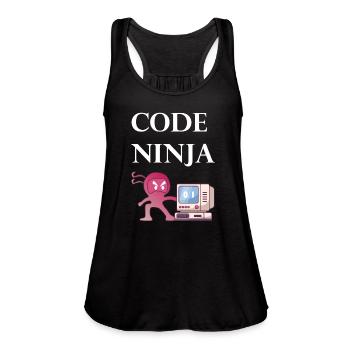 Code Ninja Coding Coder Programmer Developer - Women's Flowy Tank Top by Bella - black - Front - Julia (174cm)