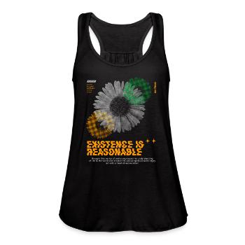 Flower Streetwear - Women's Flowy Tank Top by Bella - black - Front - Julia (174cm)