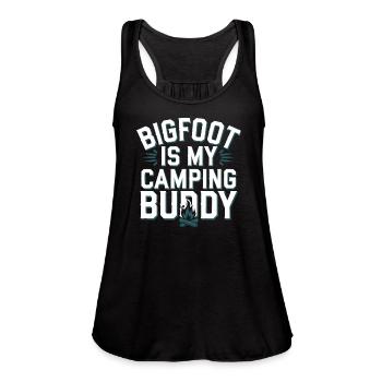 Bigfoot Believer Sasquatch Cryptid Forest Creature - Women's Flowy Tank Top by Bella - black - Front - Julia (174cm)