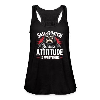Bigfoot Believer Sasquatch Cryptid Forest Creature - Women's Flowy Tank Top by Bella - black - Front - Julia (174cm)