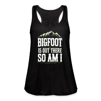 Bigfoot Believer Sasquatch Cryptid Forest Creature - Women's Flowy Tank Top by Bella - black - Front - Julia (174cm)
