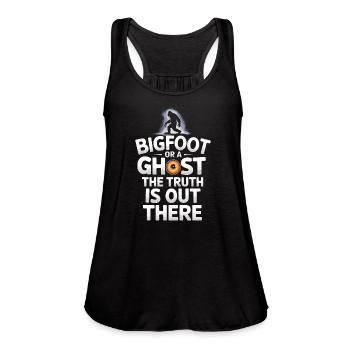 Bigfoot Believer Sasquatch Cryptid Forest Creature - Women's Flowy Tank Top by Bella - black - Front - Julia (174cm)